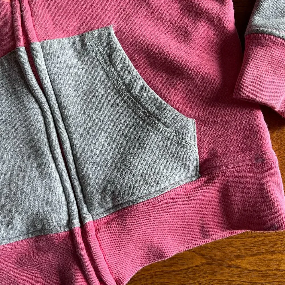 The North Face pink and gray hoodie 3T